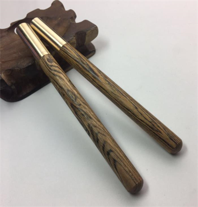 Abanoz Ahşap Tükenmez Roller Kalem Pirinç Kafa Vidalı Kapak