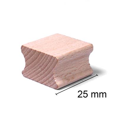 Ahşap Küp Mühür 25x25 Oluklu Blok Kayın Ağacı