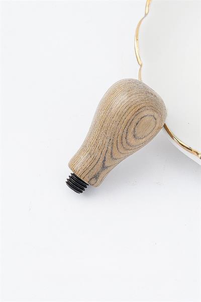 Ahşap Mum Mühür Sapı Cilalı Ceviz Ağacı G21 Özel Tasarım M8 Dişli 