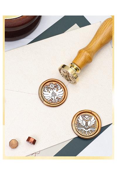 Ahşap Mum Mühür Sapı Cilalı Kayın Ağacı G15 Özel Tasarım M8 Dişli 