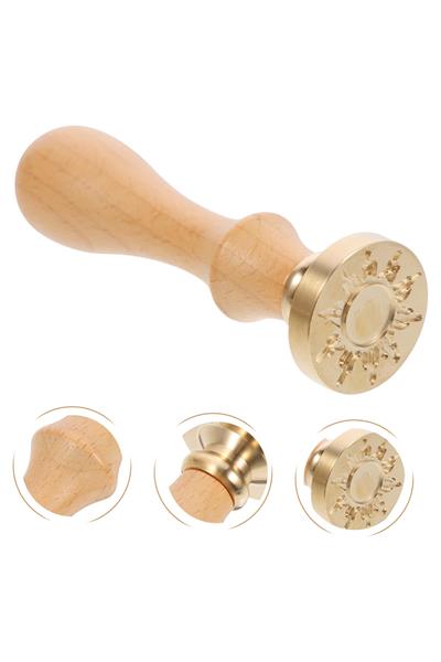 Ahşap Mum Mühür Sapı Cilalı Kayın Ağacı G15 Özel Tasarım M8 Dişli 