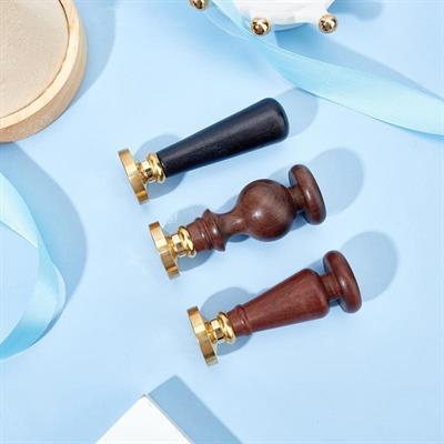 Ahşap Mum Mühürü Sapı Siyah Ağaç G11 Özel Tasarım M8 Dişli