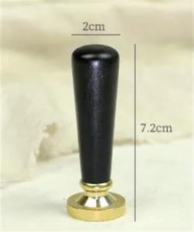 Ahşap Mum Mühürü Sapı Siyah Ağaç G11 Özel Tasarım M8 Dişli