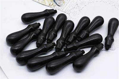 Ahşap Mum Mühürü Sapı Siyah Ağaç G12 Özel Tasarım M8 Dişli