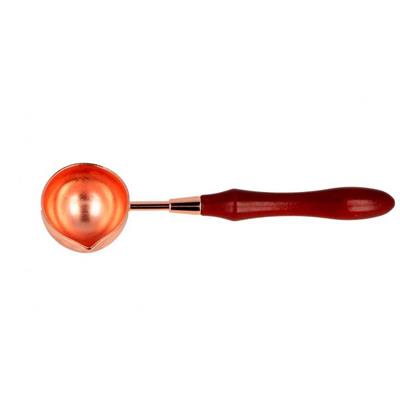 Ahşap Sap Mum Mührü Eritme Kaşığı Paslanmaz Çelik Rose Gold Kaşık