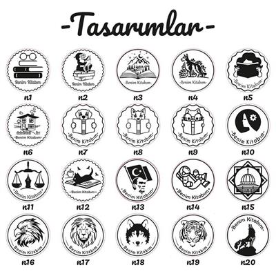 Ahşap Yuvarlak Kitap Mührü Kayın Ağacı Istampa Hediyeli