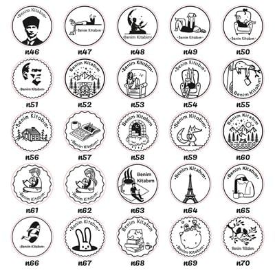 Ahşap Yuvarlak Mühür 38 mm Çap Tutamaçlı Blok Ağaç