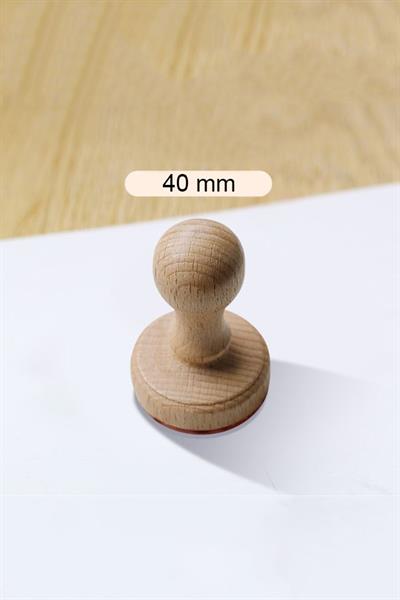 Ahşap Yuvarlak Mühür Estetik Tasarım Kayın Ağacı Istampa Hediyeli