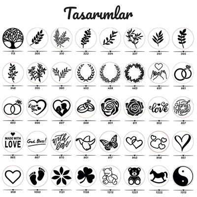 Antik Mühür 3 Balmumu Wax Eritme Kaşık 5 Parça Tahta Kutulu Hediyelik Set