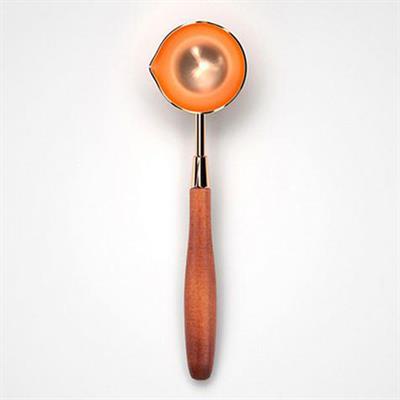 Armut Ağacı Ahşap Saplı Mum Mührü Eritme Kaşığı Rose Gold Kaşık
