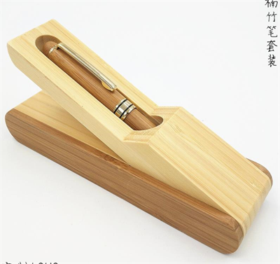 Bambu Tükenmez Kalem Ahþap Kutulu Hediye Set 0.5mm Iraurita Nib