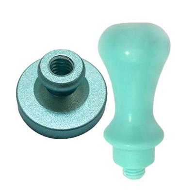 Boş Mum Mühür Pirinç Başlığı Alüminyum Turkuaz Eloksal Kafa 30 mm