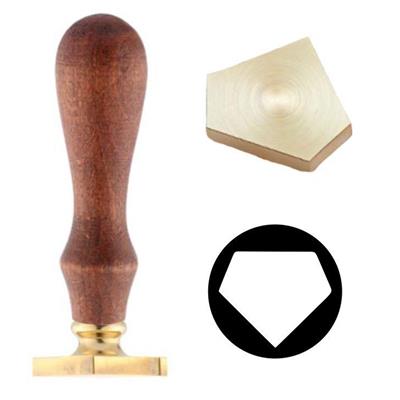 Boş Mum Mühür Pirinç Başlığı Elmas 25.5 x 29.5mm