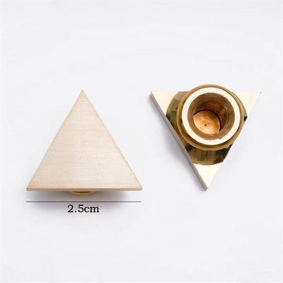 Boş Mum Mühür Pirinç Başlığı Üçgen 22x25 mm