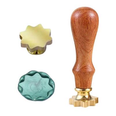 Boş Mum Mühür Pirinç Başlığı Yıldız 24x28,4 mm