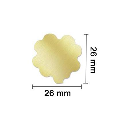 Boş Mum Mühür Pirinç Başlığı Yonca 26x26 mm