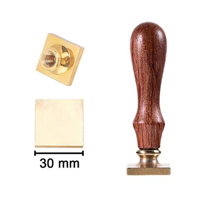 Boş Mum Mühür Pirinç Damga Başlığı Kare 30 mm