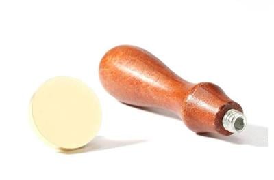 Boş Mum Mühür Pirinç Damga Başlığı Yuvarlak 20 mm