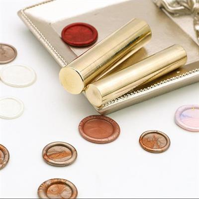 Boş Mum Mühür Pirinç Damga Başlığı Yuvarlak 12x60 mm