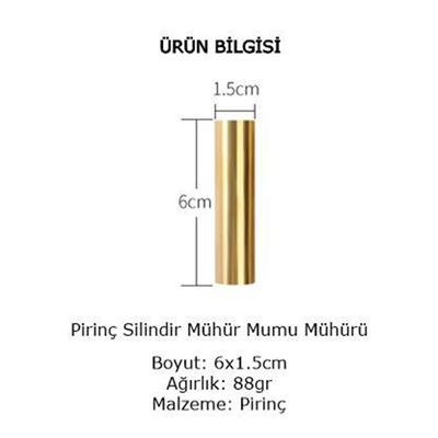 Boş Mum Mühür Pirinç Damga Başlığı Yuvarlak 15x60 mm