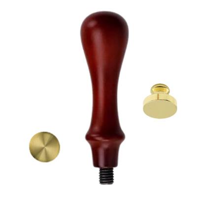 Boş Mum Mühür Pirinç Damga Başlığı Yuvarlak 18 mm