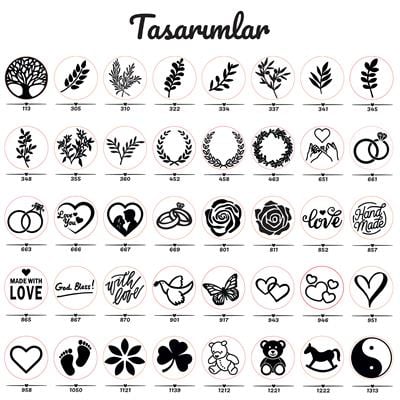 Boş Mum Mühür Pirinç Damga Başlığı Yuvarlak 20 mm