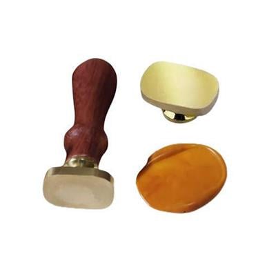 Boş Mum Mühür Pirinç Oval Yastık Damga Başlığı 18x28 mm