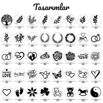 Mühür Mumu Damga Dikdörtgen Kumlu Boş Pirinç Kafa + Ahşap Sap