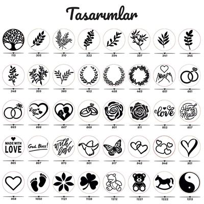 Mühür Mumu Damga 25 mm Yuvarlak Kumlu Boş Pirinç Kafa + Ahşap Sap