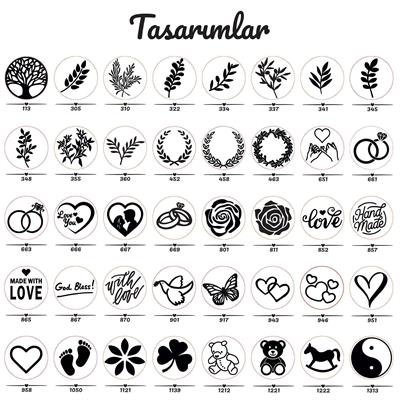 Mühür Mumu Damga 21x30 mm Oval Boş Pirinç Kafa + Ahşap Sap