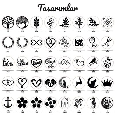 Mühürcüm Boş Mum Mührü Pirinç Silindir Sütun Damga 15x30 mm