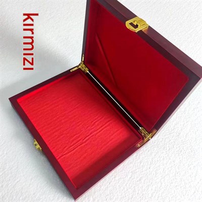 Büyük Boy Ahşap Dekor Kırmızı Istampa 175*125mm Mürekkep Baskı Pedi