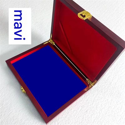 Büyük Boy Ahşap Dekor Mavi Istampa 175*125mm Mürekkep Baskı Pedi