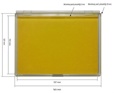 Büyük Boy Sarı Istampa 165*127mm Su Bazlı Mürekkep Baskı Pedi