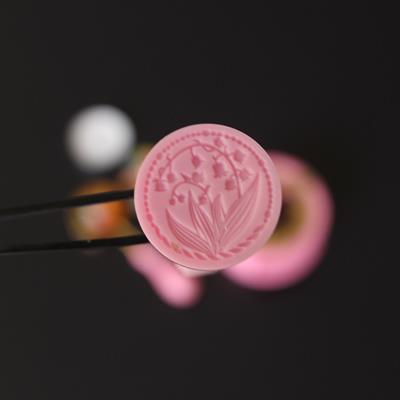 Çiçek Desenli 5 Parça Mum Mühür Seti