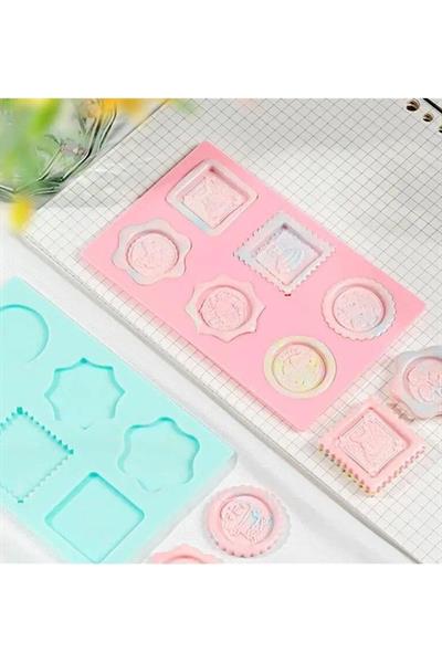 Davetiye Mühür Mumu Silikon Dikdörtgen Kalıp 6 Farklı Model