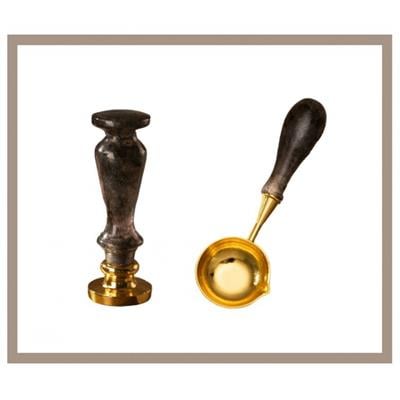 Davetiye Mum Mühürü Uygulama Seti El Yapımı Akrilik Füme Renk