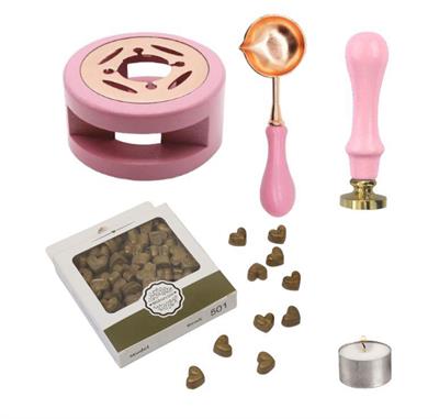 Davetiye Mum Mühürü Uygulama Seti Yavruağzı Rengi