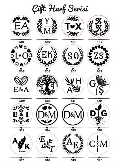 Düğün Davetiye Bantsız İki Harfli Özel Tasarım Mum Mühürü