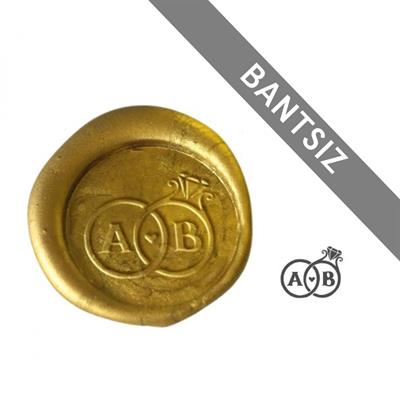 Düğün Davetiye Bantsız İki Harfli Özel Tasarım Mum Mühürü