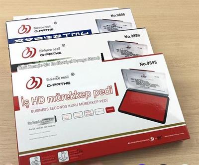 El Istampası Büyük Boy 225*130mm Mavi Mürekkep Pedi  9898  