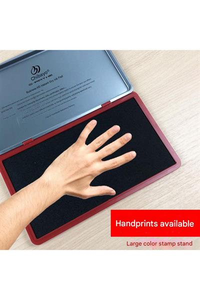 El Istampası Büyük Boy 225*130mm Siyah Mürekkep Pedi  9898  