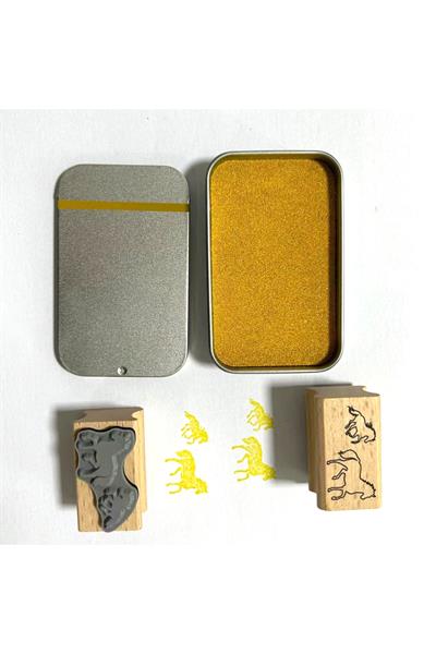 Gold Mürekkepli Baskı Pedi Istampa Ofis Boyu 75mm x 46mm  Su Bazlı  