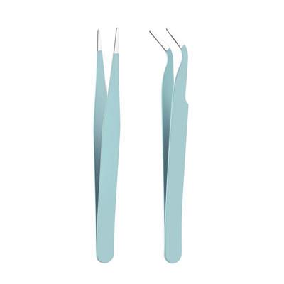 İkili Cımbız Seti Paslanmaz Çelik 5 Renk Düz ve Kavisli Model