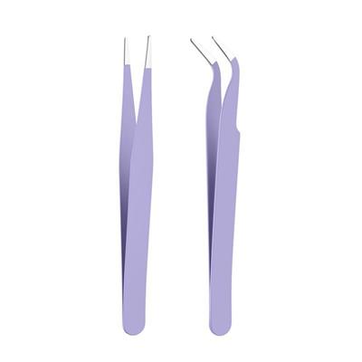 İkili Cımbız Seti Paslanmaz Çelik 5 Renk Düz ve Kavisli Model