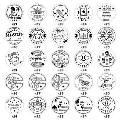 Ahşap Mühür 40mm Çap Eklemli Fil Figürlü Tasarım Istampa Hediyeli