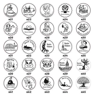 Sentetik kemik Mühür 40mm Çap Estetik Tasarım Istampa Hediyeli