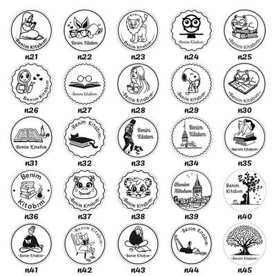 Ahşap Mühür 40mm Çap Eklemli Zürafa Figürlü Istampa Hediyeli