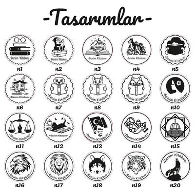 Ahşap Mühür 40mm Çap Eklemli Zürafa Figürlü Istampa Hediyeli