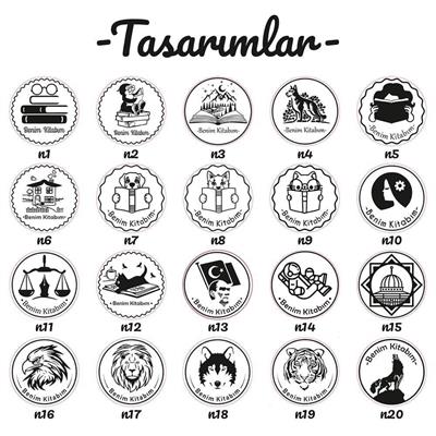 Ahşap Mühür 40mm Çap Eklemli Kaplumbağa Figürlü Istampa Hediyeli